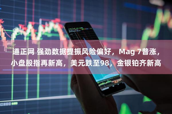 道正网 强劲数据提振风险偏好，Mag 7普涨，小盘股指再新高，美元跌至98，金银铂齐新高